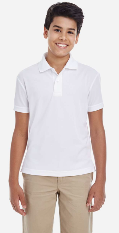 Core365 Youth Origin Performance Piqué Polo