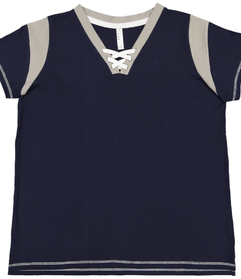 Women's Lace Up Fine Jersey Long Sleeve