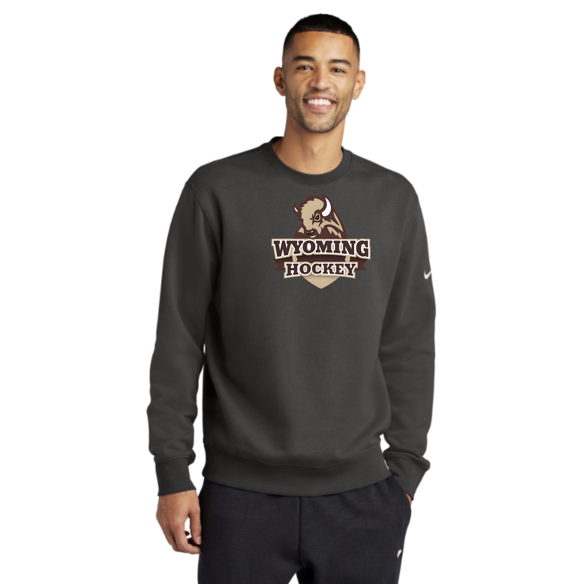 Nike Club Fleece Sleeve Swoosh Crew
