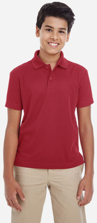 Core365 Youth Origin Performance Piqué Polo