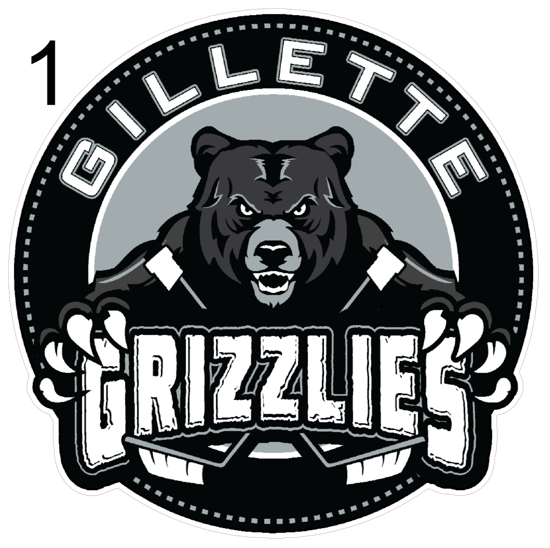 Gillette Grizzlies Logos – Stitch and Print Designs LLC