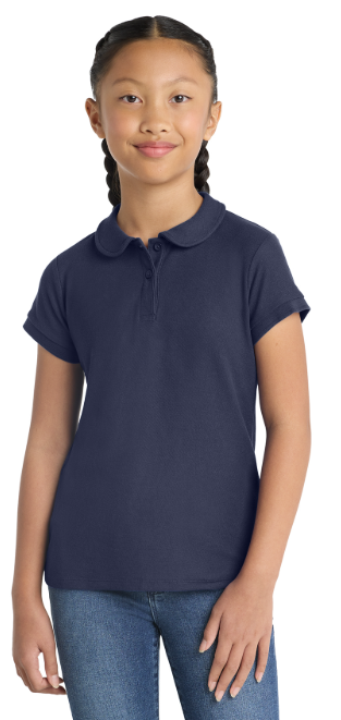 Port Authority® Girls Silk Touch™ Peter Pan Collar Polo