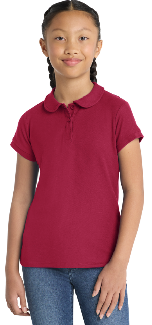 Port Authority® Girls Silk Touch™ Peter Pan Collar Polo