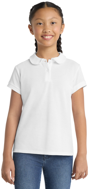 Port Authority® Girls Silk Touch™ Peter Pan Collar Polo