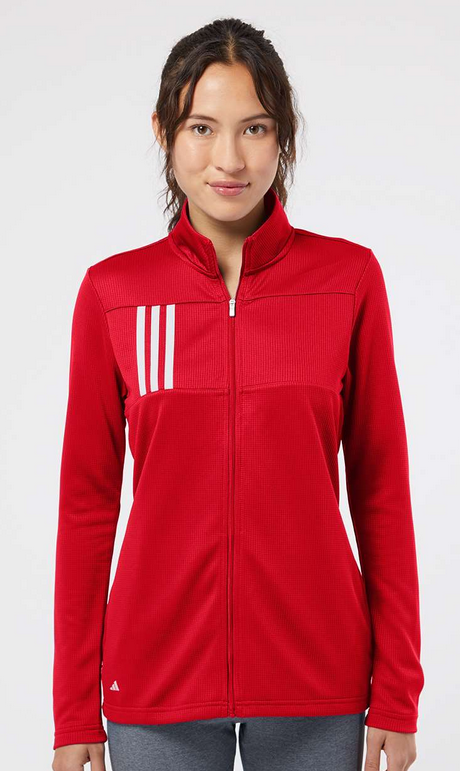 Adidas - Women's 3-Stripes Double Knit Full-Zip